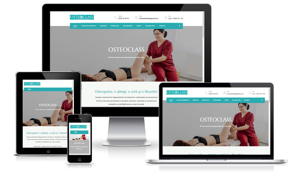 Site prezentare cabinet osteopatie
